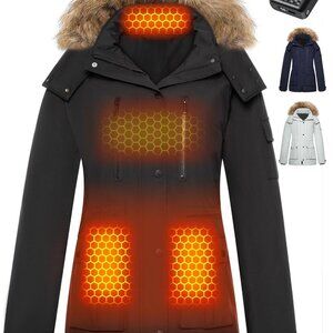Graphene Heated Jacket for Women with Large Capacity Battery Pack Waterproof Win